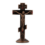 Fashion Luxury Big and Small Cross Jesus Crystal Statue Figurine Xmas Ornament