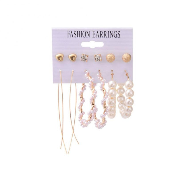 Drop Earrings Set Women Bohemian Butterfly Pearl Star Dangle Earrings 2022