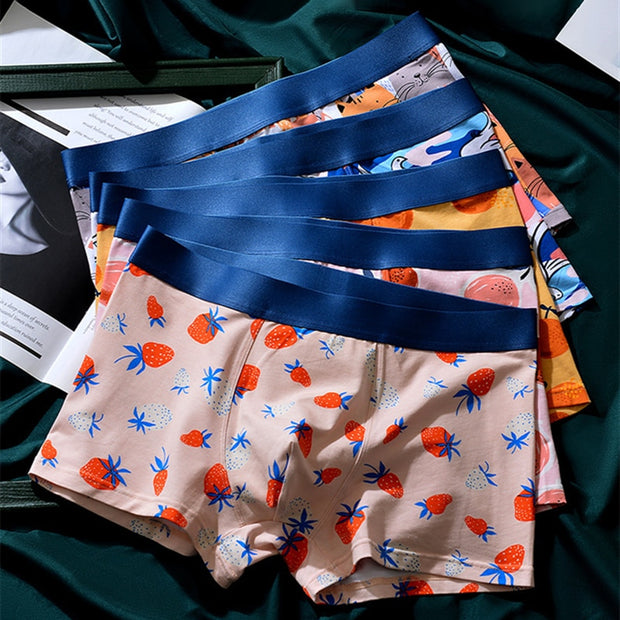 Boxer Shorts Men Underwear Boxers Breathable Boxer Panties Cute Cartoon Underpants