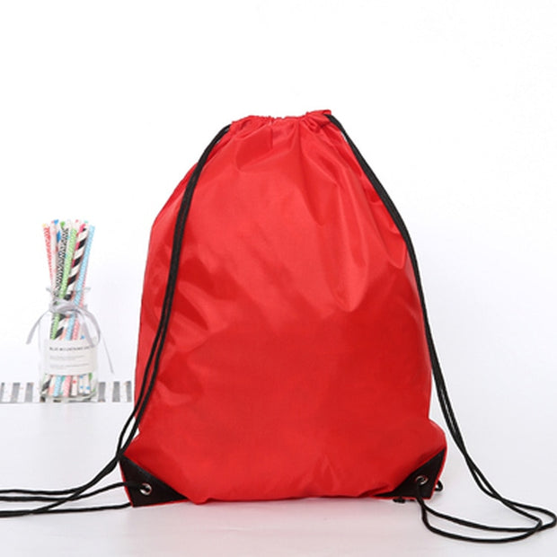 Portable Sports Gym Bag Nylon Drawstring Bags Belt Riding Backpack