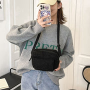 New Plush Fabric Women's Shoulder Crossbody Bag