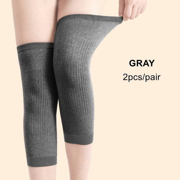2Pcs Men Women Winter Cashmere Knee Warmer Elastic Compression Sleeves