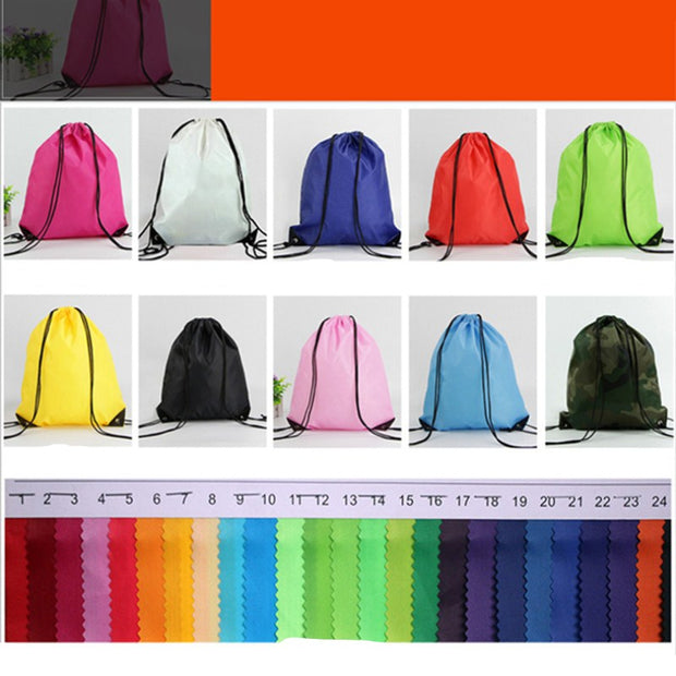 Portable Sports Gym Bag Nylon Drawstring Bags Belt Riding Backpack