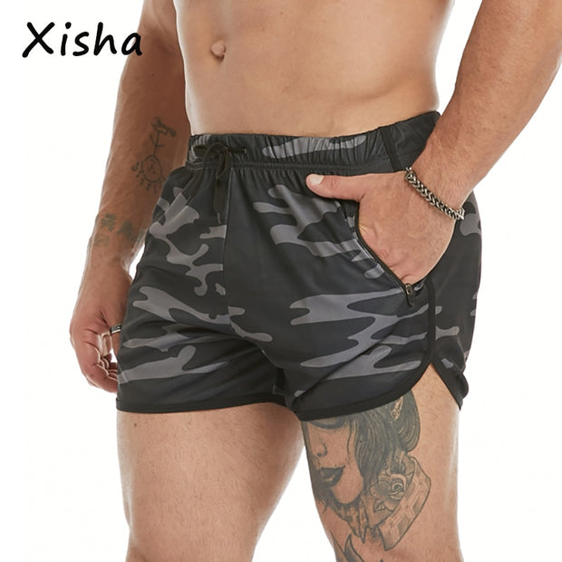 XISHA 2022 Running Shorts Men Breathable Summer Shorts Gym Sport Mens