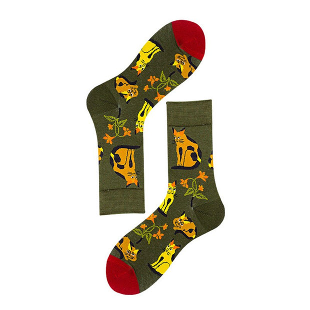 Fashion Art Harajuku Men‘s Socks Fruit Printed Happy Socks