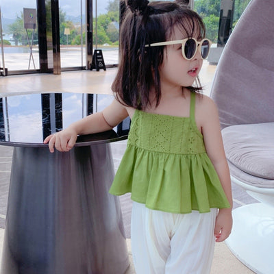 Kids Girls Summer Sleeveless Tops Cute Toddler Girl Outer Vest Tops Tank Top