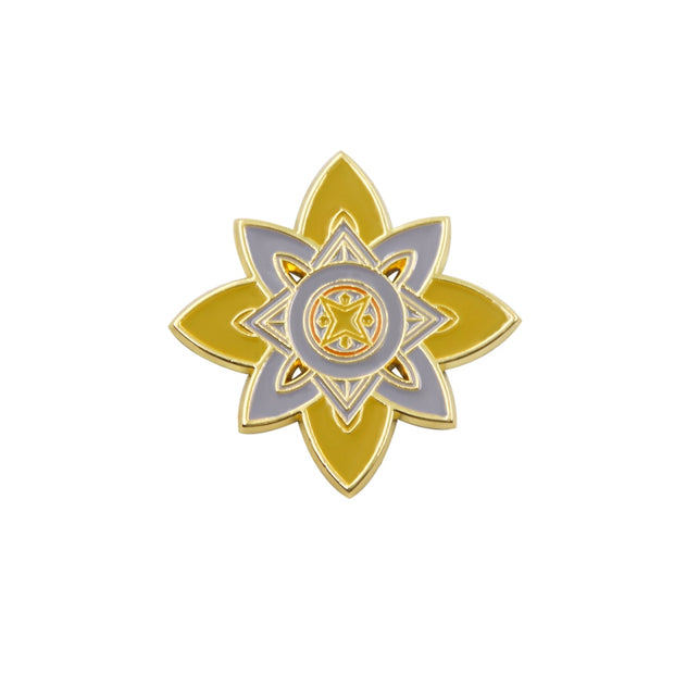 Genshin Impact Albedo Solar Isotoma Pins Brooch Albedo Geo Flower Badge