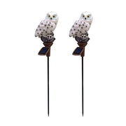 2pcs Solar LED Lawn Stake Owl Shape Lights Waterproof