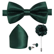 Wedding Bow Tie for Men Classic Red Pre-tied Bowtie Gift Set