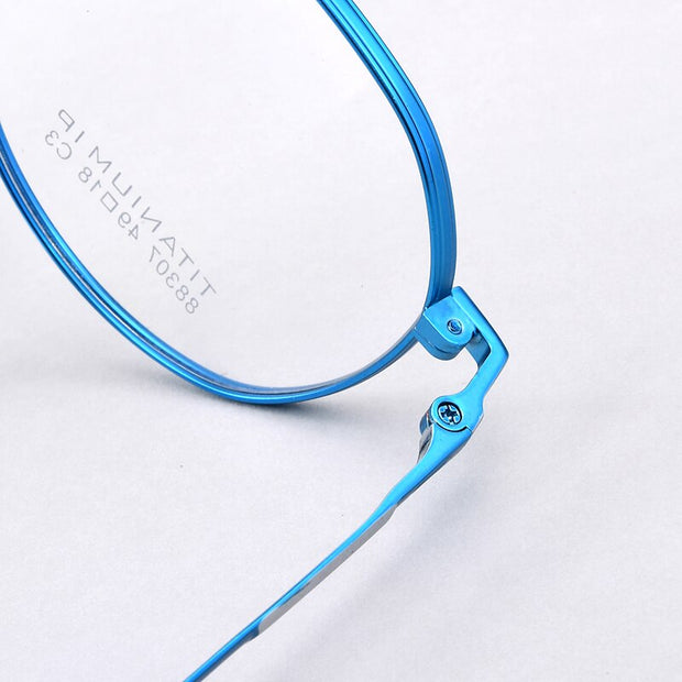 ZIROSAT 88307 Optical Glasses Pure Titanium Full-rim Frame Prescription Eyeglasses