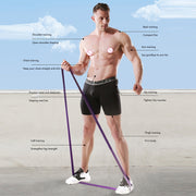 2080mm Elastic Resistance Band Exercise Expander Stretch Fitness Belt