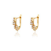 Colorful Zircon Hoop Earrings For Women Girls Luxury Stainless Steel Earring 2022