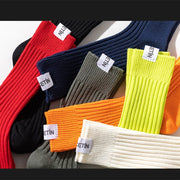 Fashion Retro loose Men‘s Socks Cotton Solid Color JapaneseTide Casual Sport