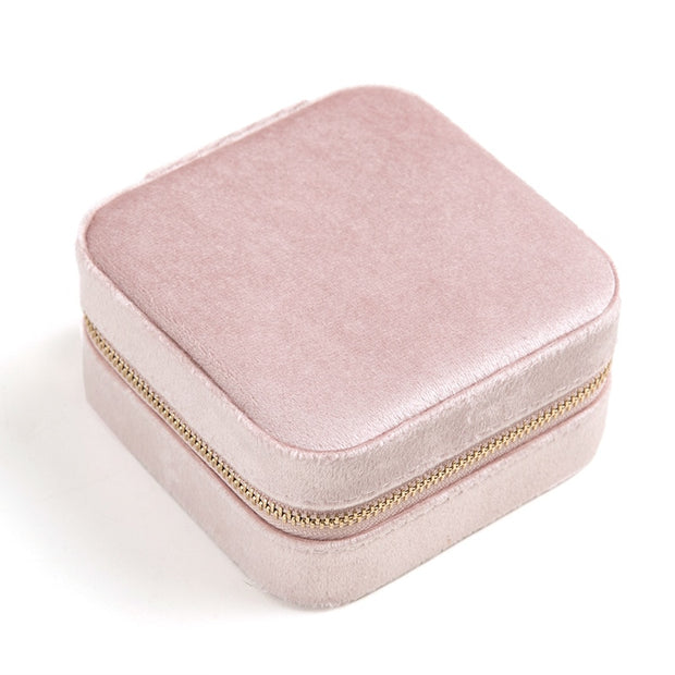 Jewelry Box Organizer Display Velvet Portable Leather Travel Jewelry Case