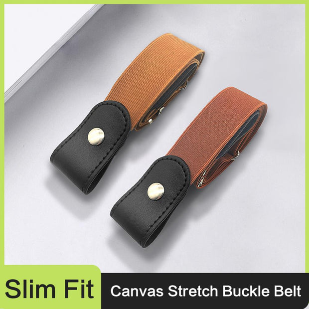 Buckle-Free Belt For Jean Pants Dresses No Buckle Stretch Elastic Waist Belt