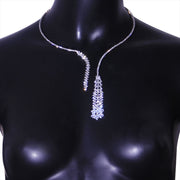 Stonefans Luxury Zircon Pendant Choker Jewelry Clavicle Chain for Women