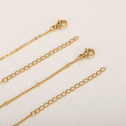 Korean Square Zircon Stainless Steel Necklaces For Women Shiny Cubic Zirconia