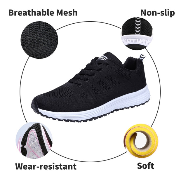 Fashion Woman Tennis Shoes Light Breathable Female Sport Shoes