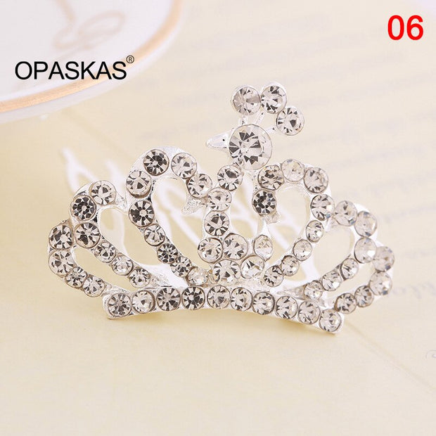 Mini Tiara Hair Combs Princess Crown Wedding Hair Accessories For Girls Fairy