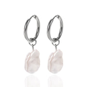 Imitation Pearl Earrings Women Fashion Snowflake Crystal Earrings Charm