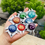 Genshin Impact Vision Luminous Pin Funny Badges for Backpack Jewellery