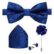 Wedding Bow Tie for Men Classic Red Pre-tied Bowtie Gift Set