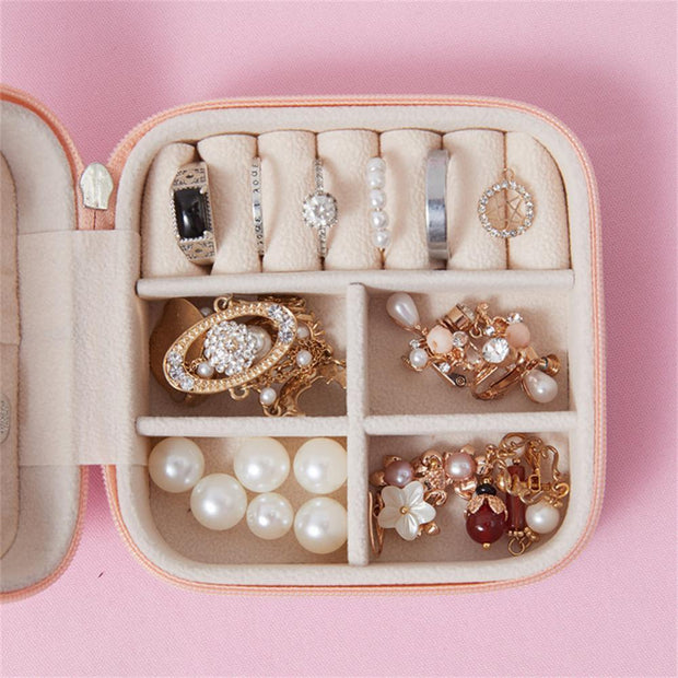 Portable Jewelry Box 10x10x5 CM Travel Jewelry Organizer Necklace Display
