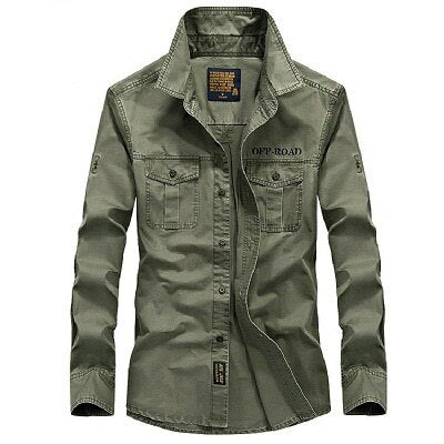 New Casual Mens Military Style Army Tactical Shirts