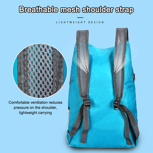 Lightweight Folding Backpack for Men Women Waterproof Foldable