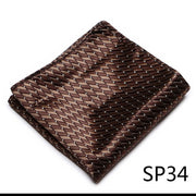 Classic 126 Many Color  Silk Pocket Square Male Brown Polka dot