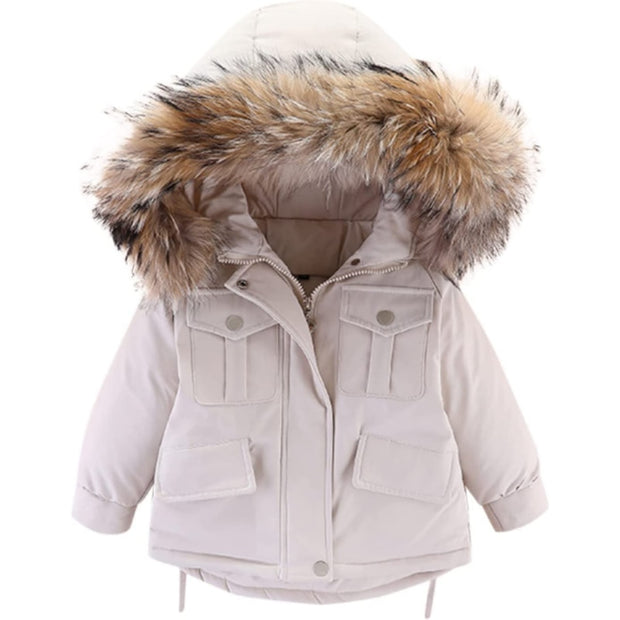 2pcs Set Baby Girl Winter Down Jacket and Jumpsuit for 0-4Year