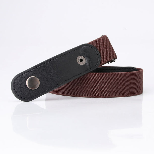 New Non-buckle Belt Summer Jean Pants Decorative Elastic