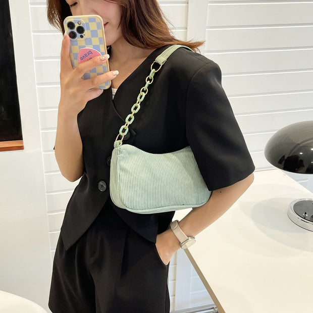 Fashion Shoulder Bags For Women New Casual Corduroy Crossbody Bags