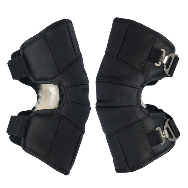 Udoarts Thermal Wool Knee Brace/Knee Warmers/Leg Warmers With Adjustable Elastic Straps (Cowhide Version)(1 Pair)