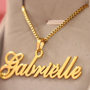 Personalized Custom Carving Name Necklaces For Men Women Nameplate Bar