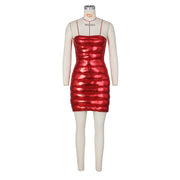 Perl Sparkling Silver Crystals Dress for Women