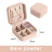 Jewelry Box Organizer Display Velvet Portable Leather Travel Jewelry Case