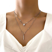 Vintage Pearl Charm Layered Necklace Women Jewelry Layered Accessories
