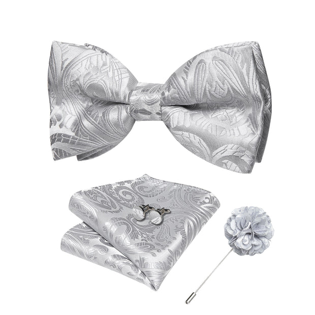 Wedding Bow Tie for Men Classic Red Pre-tied Bowtie Gift Set