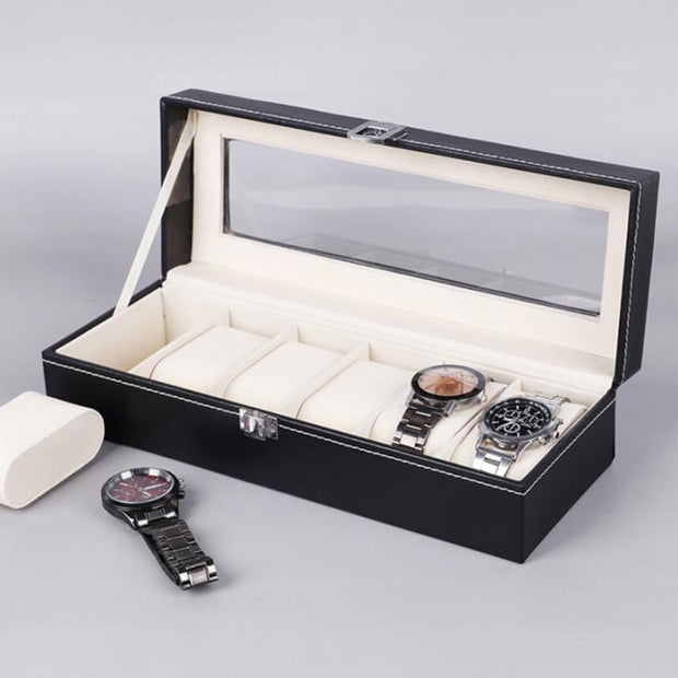 2/3/4/5/6/8/10 Grids PU Leather Watch Box Watch Display Case