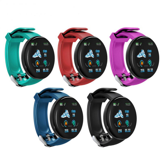 D18S Smart Watch Round Blood Pressure Heart Rate Monitor