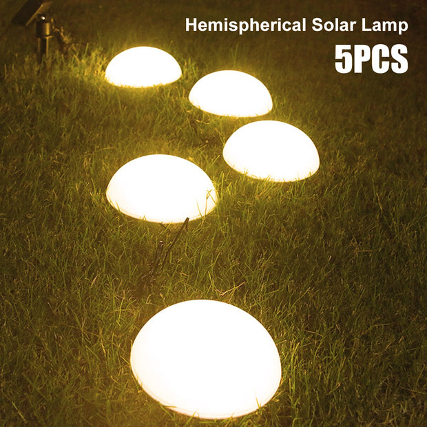 LED Solar Lawn Yard Lights Glow Cobblestone Shape Lamp Garden Decor Pebbles