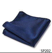 Silk Men Black Solid Abraham Lincoln Pocket Square Handkerchiefs