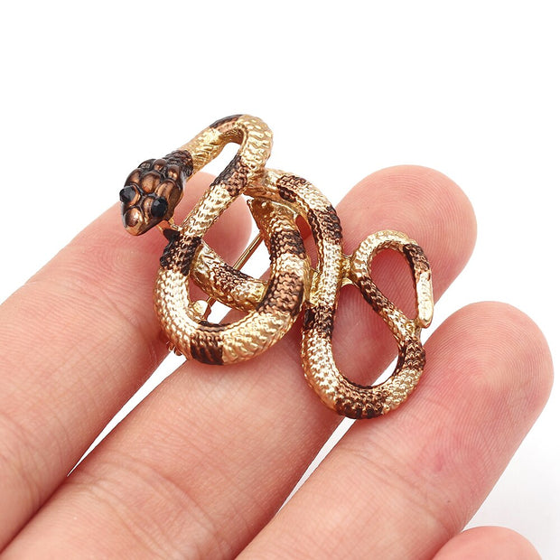 Vintage Unique Design Snake Brooches Women Men Lady Luxury Metal Snake