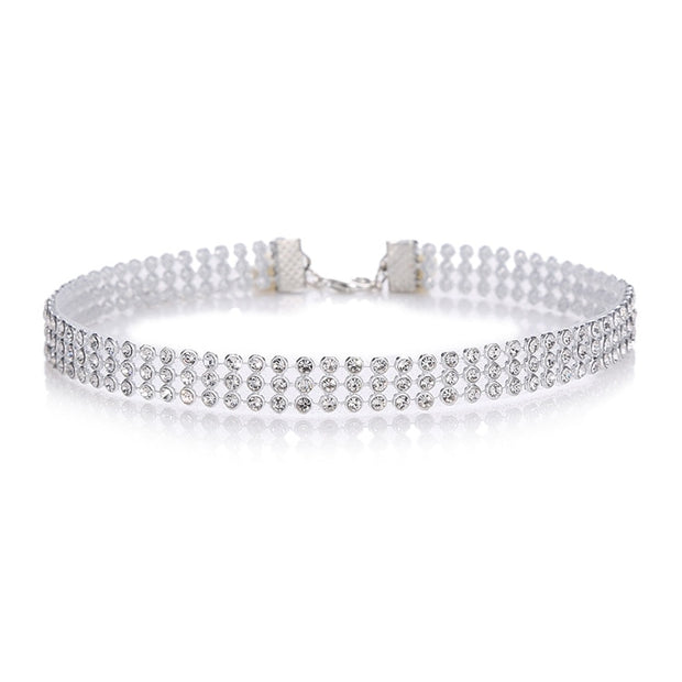 Fashion Crystal Rhinestone Choker Luxury Party Wedding Jewlery Accessories