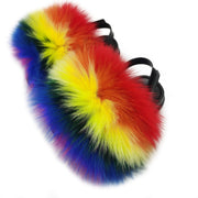 Toddler Fur Slides with Back Strap Kid Furry Stylish Slippers