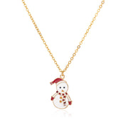 Zircon Christmas Tree Necklace For Women Chain Stainless Steel Necklace