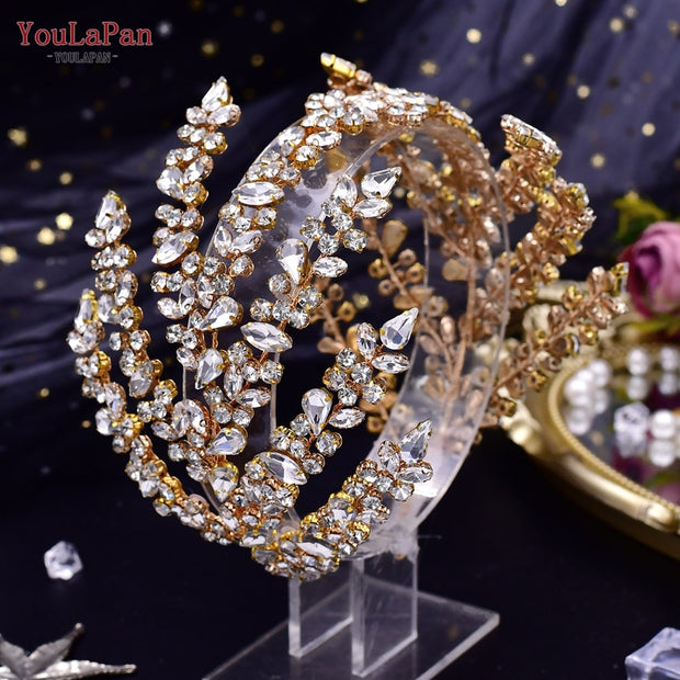 YouLaPan HP425 Wedding Tiara and Crown Rhinestone Headpiece Wedding Hair Accessories 