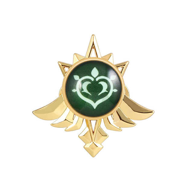 Genshin Impact Albedo Solar Isotoma Pins Brooch Albedo Geo Flower Badge