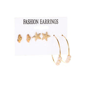 Drop Earrings Set Women Bohemian Butterfly Pearl Star Dangle Earrings 2022